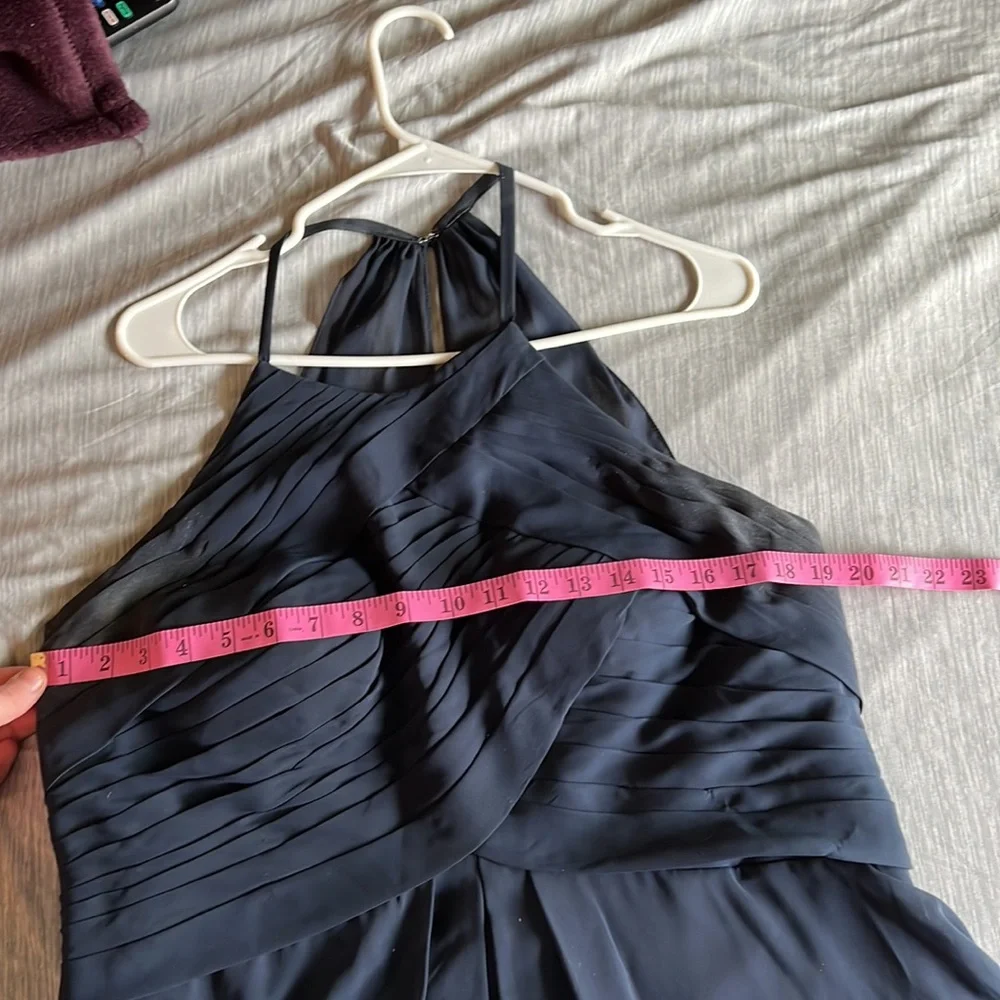 Navy blue floor length bridesmaids dress - Picture 4 of 8